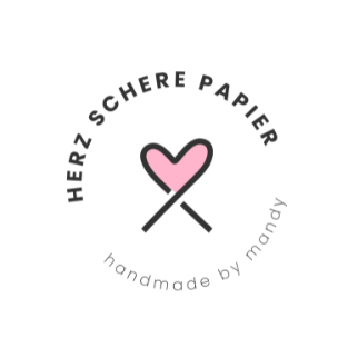 Logo von Herz Schere Papier Handmade by Mandy